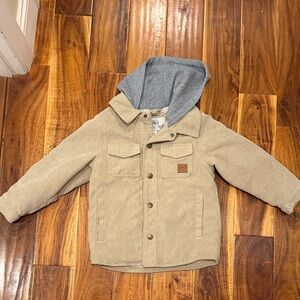 London Fog Kids Corduroy Jacket with Gray Hood